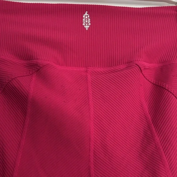 Free People Pink Ribbed Leggings - Picture 2 of 6